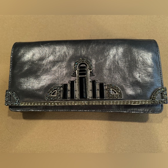 Etro Silver Metallic Shoulder Bag with Chain - Picture 2 of 13